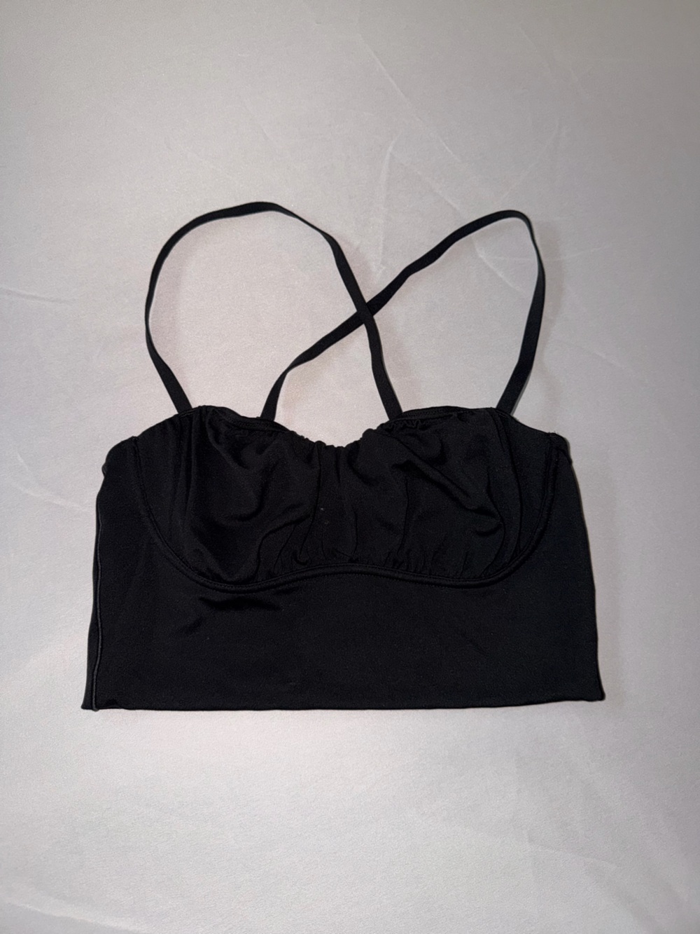 Offline Black Cropped Tank Top
